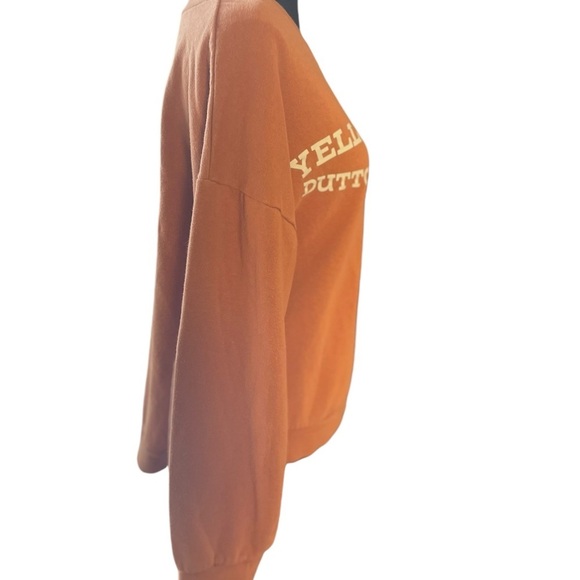 Yellowstone Dutton Ranch Long Sleeve Crewneck Sweatshirt Orange Rust Size M - Picture 5 of 9